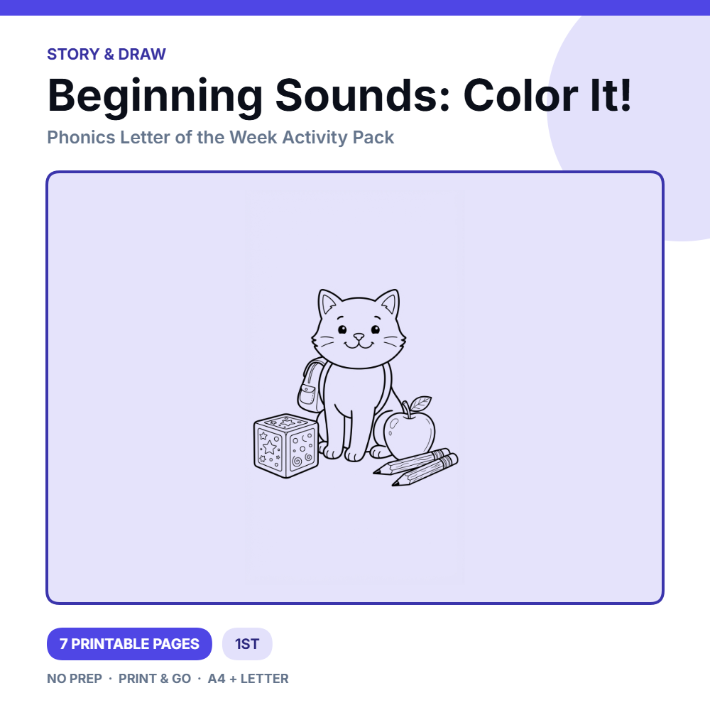 Beginning Sounds: Color It!