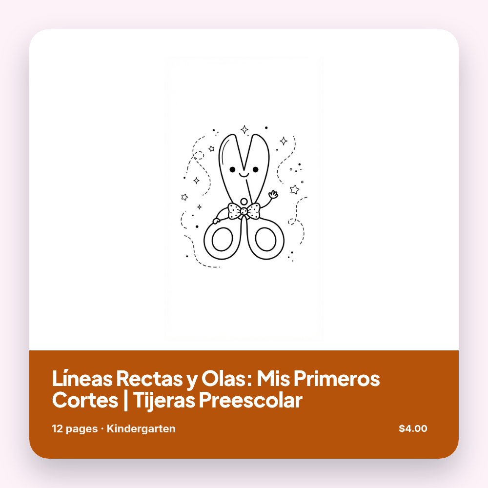 Líneas Rectas y Olas: Mis Primeros Cortes | Tijeras Preescolar