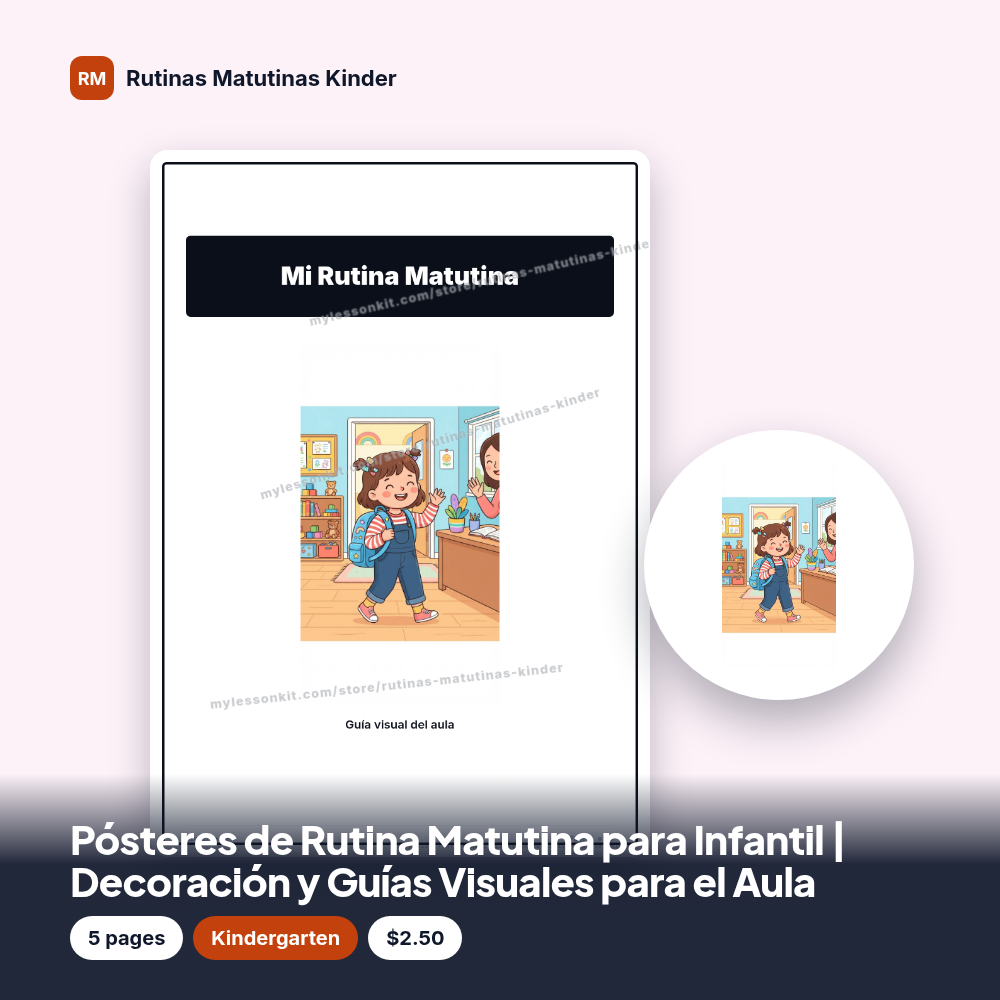 Pósteres de Rutina Matutina para Infantil | Decoración y Guías Visuales para el Aula