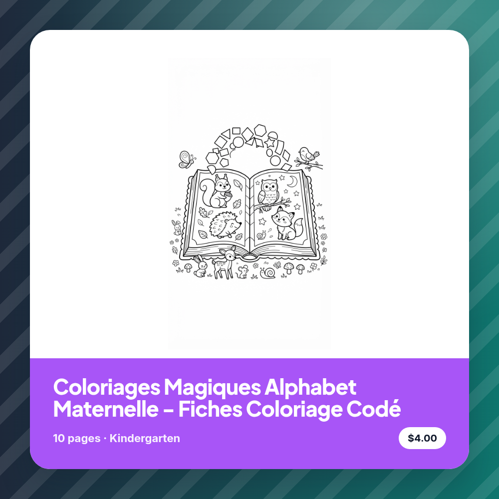 Coloriages Magiques Alphabet Maternelle - Fiches Coloriage Codé