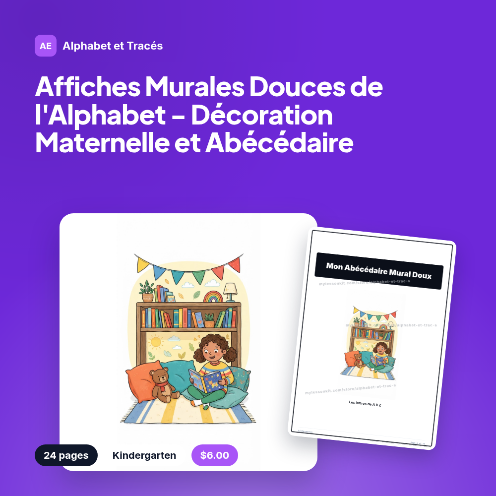 Affiches Murales Douces de l'Alphabet - Décoration Maternelle et Abécédaire