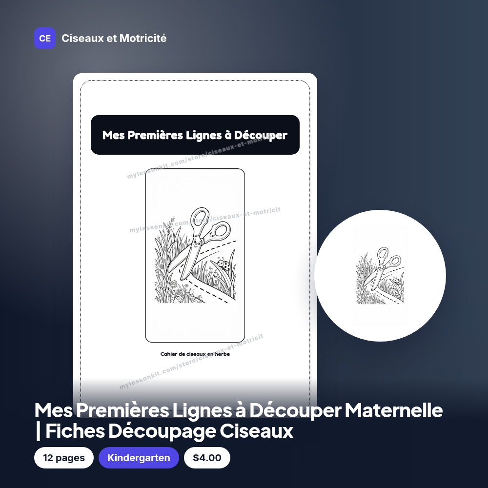Mes Premières Lignes à Découper Maternelle | Fiches Découpage Ciseaux