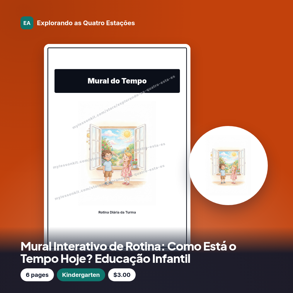 Mural Interativo de Rotina: Como Está o Tempo Hoje? Educação Infantil