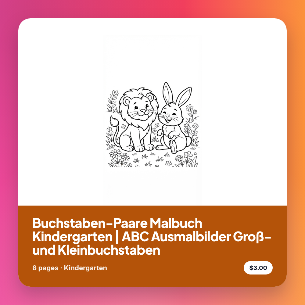 Buchstaben-Paare Malbuch Kindergarten | ABC Ausmalbilder Groß- und Kleinbuchstaben