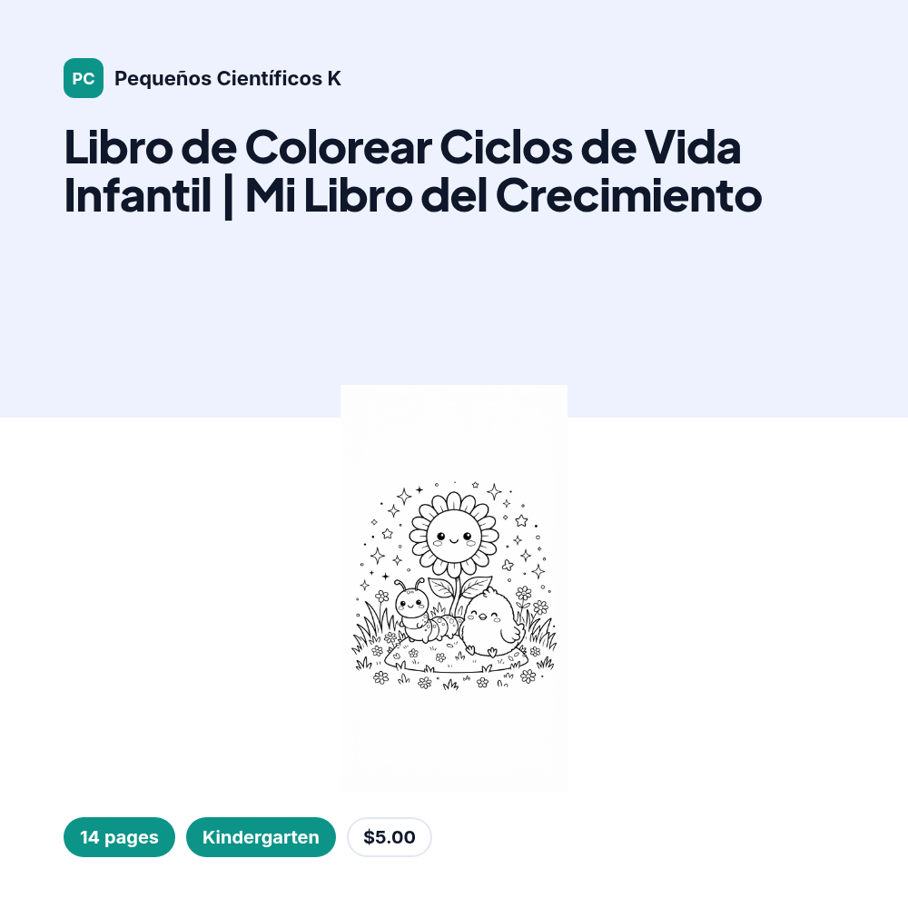 Libro de Colorear Ciclos de Vida Infantil | Mi Libro del Crecimiento