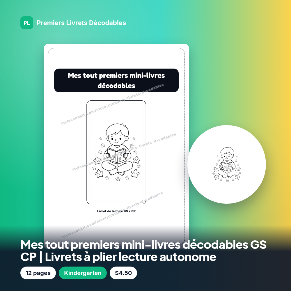 Mes tout premiers mini-livres décodables GS CP | Livrets à plier lecture autonome
