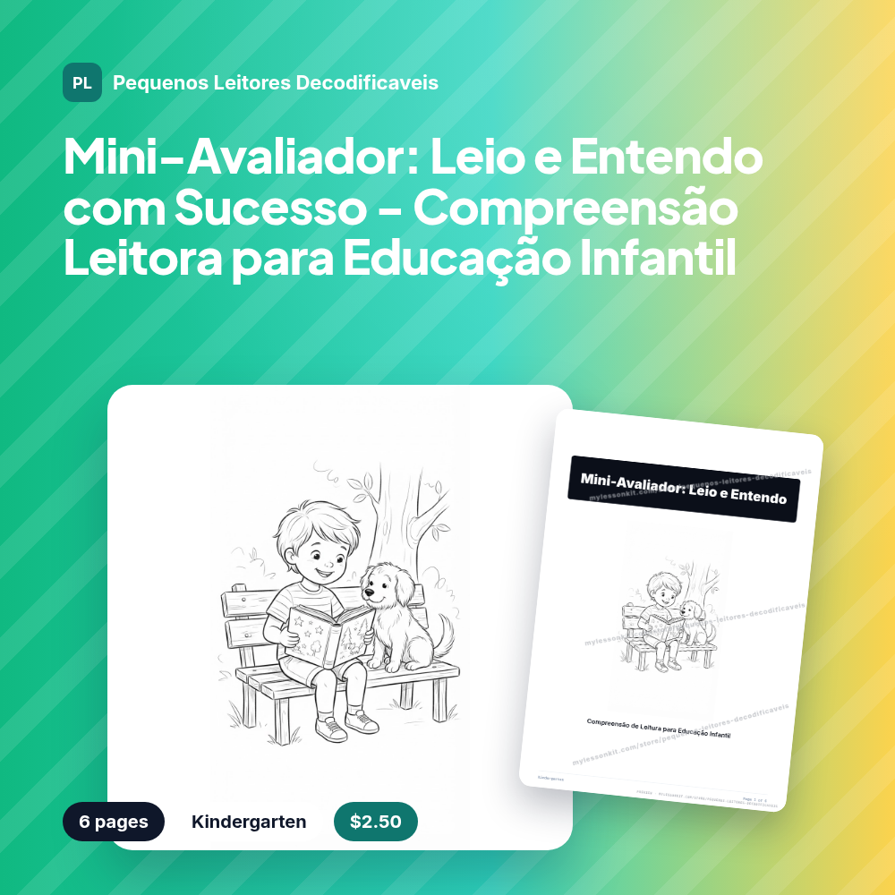 Mini-Avaliador: Leio e Entendo com Sucesso - Compreensão Leitora para Educação Infantil