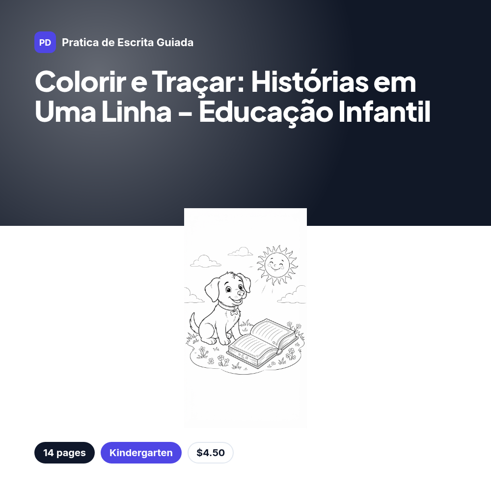 Colorir e Traçar: Histórias em Uma Linha - Educação Infantil