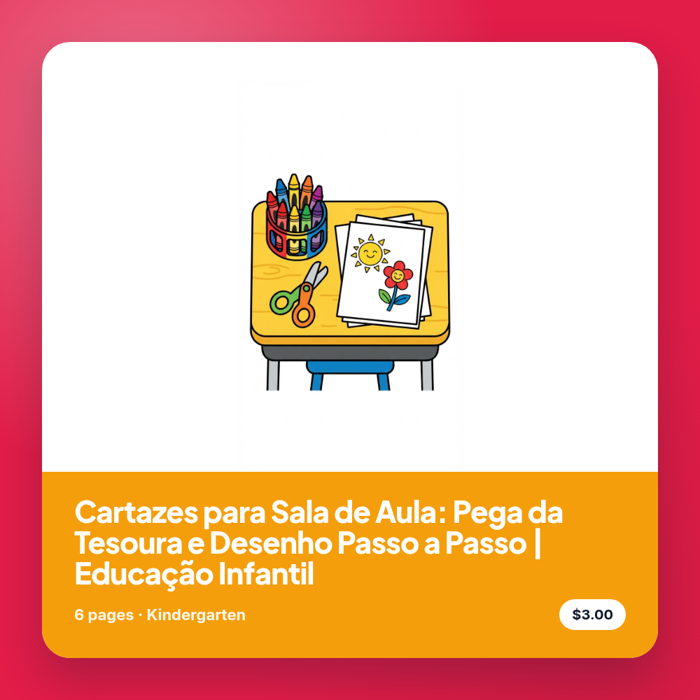 Cartazes para Sala de Aula: Pega da Tesoura e Desenho Passo a Passo | Educação Infantil