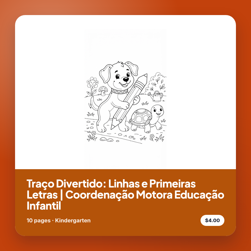 Traço Divertido: Linhas e Primeiras Letras | Coordenação Motora Educação Infantil