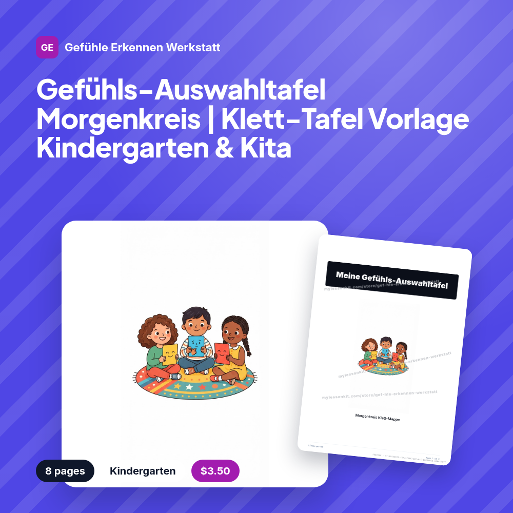 Gefühls-Auswahltafel Morgenkreis | Klett-Tafel Vorlage Kindergarten & Kita