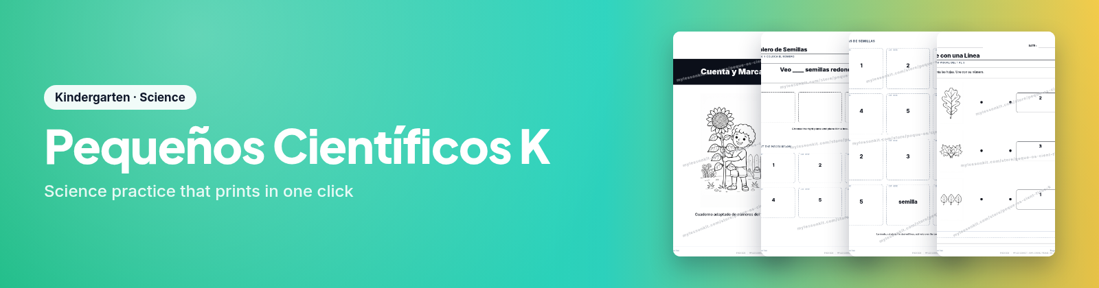 Pequeños Científicos K store cover