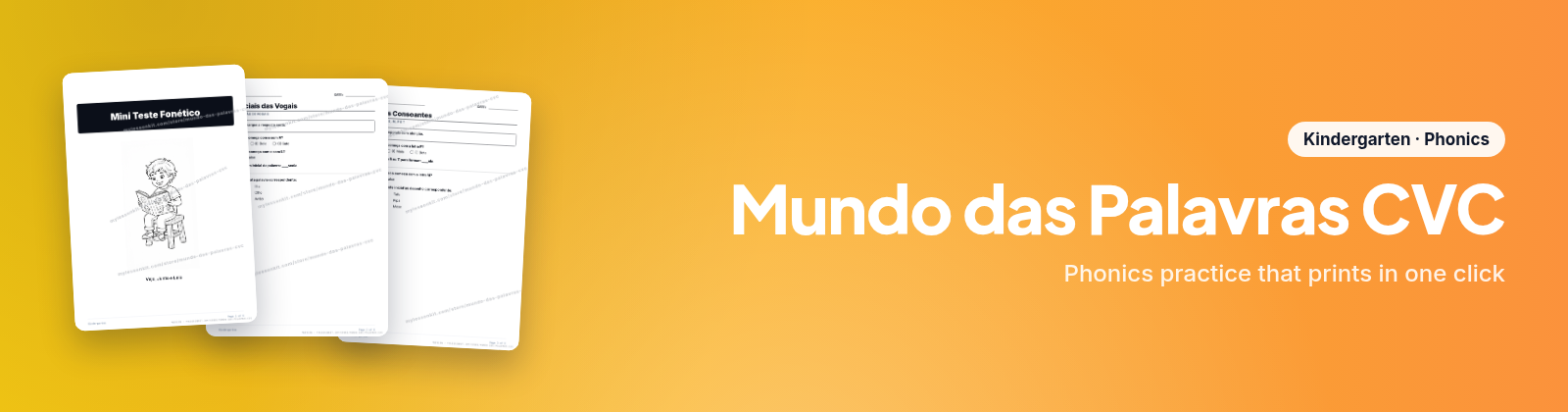 Mundo das Palavras CVC store cover