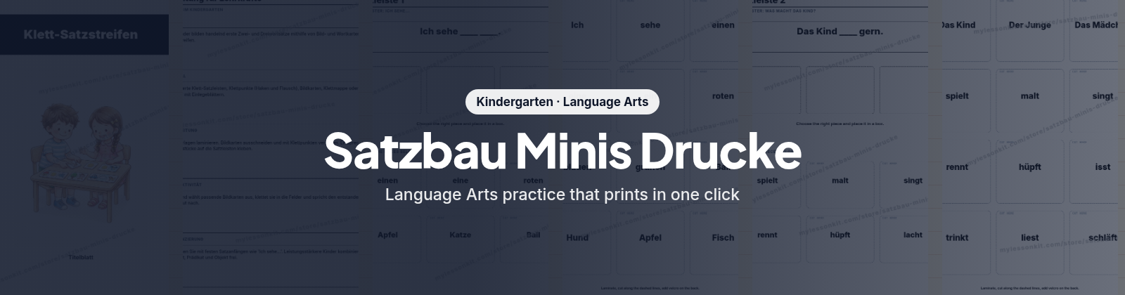 Satzbau Minis Drucke store cover
