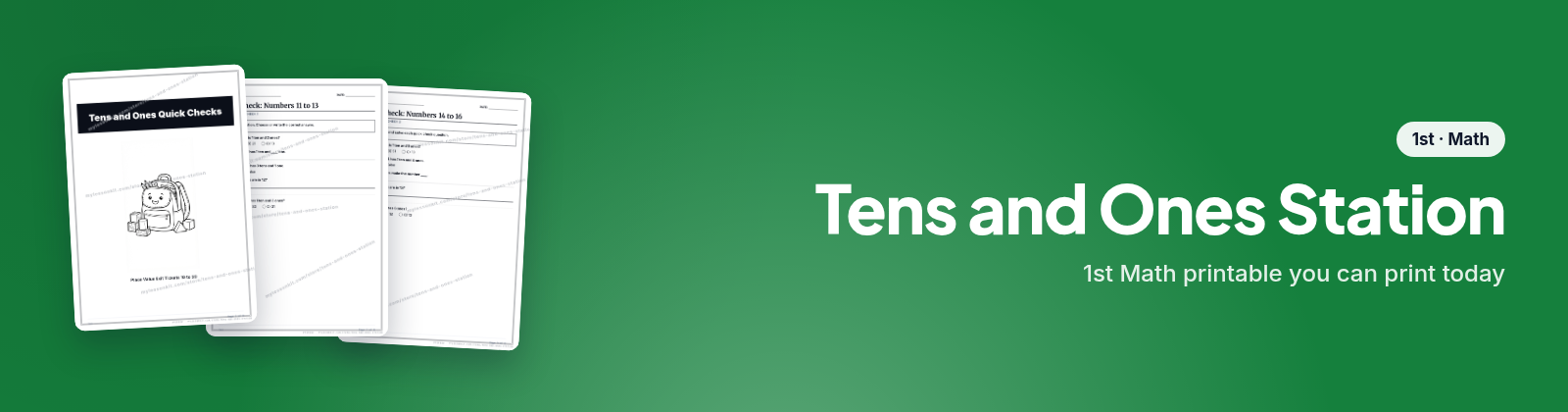 Tens and Ones Station store cover