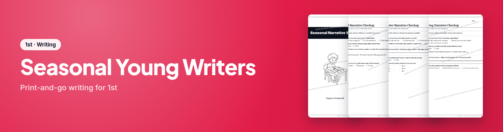 Seasonal Young Writers store cover