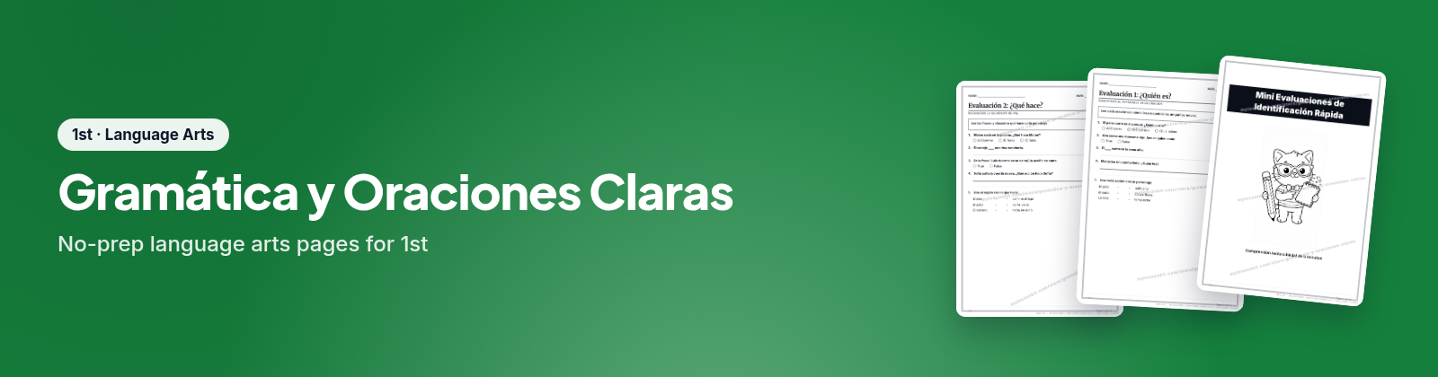 Gramática y Oraciones Claras store cover