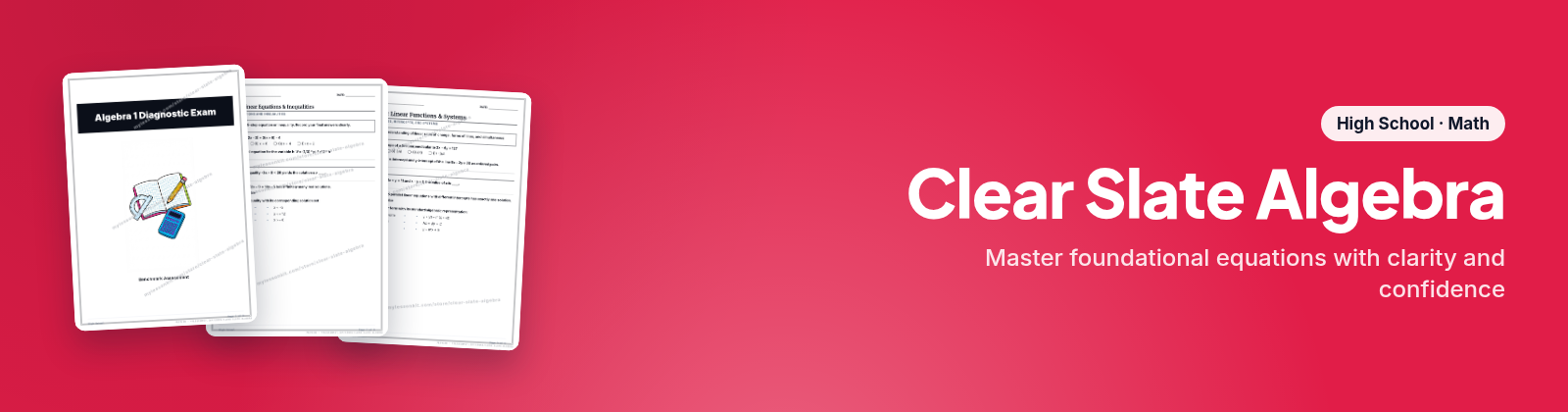Clear Slate Algebra store cover