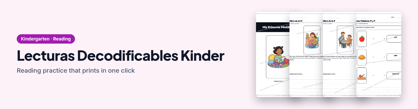 Lecturas Decodificables Kinder store cover