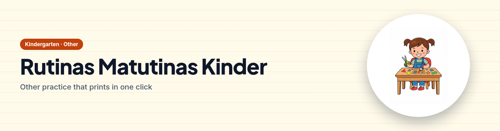 Rutinas Matutinas Kinder store cover