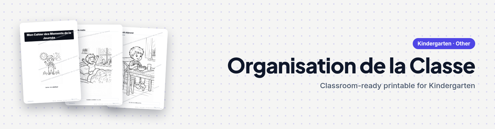 Organisation de la Classe store cover