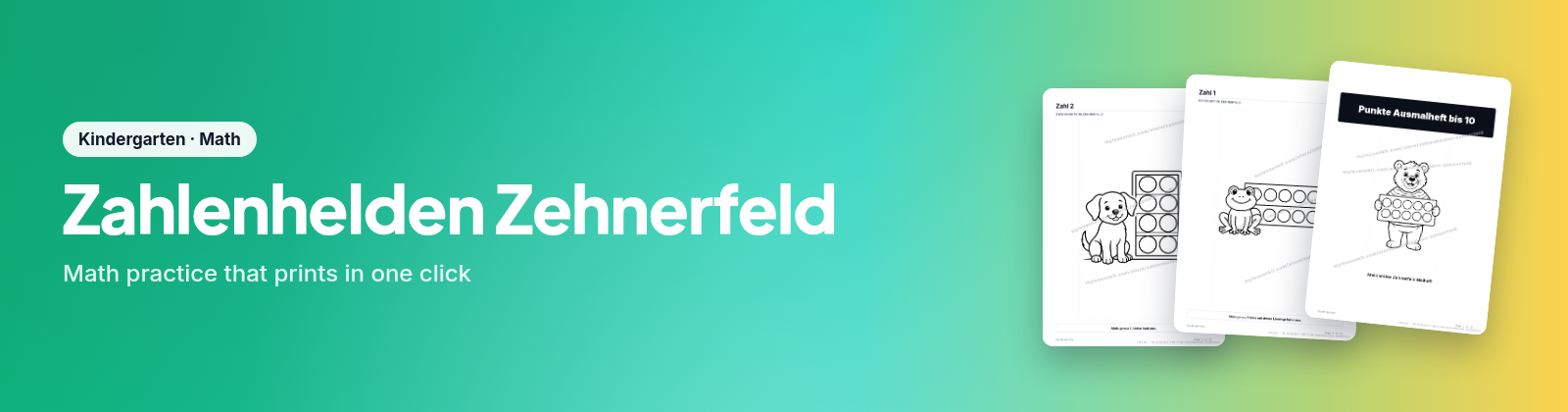 Zahlenhelden Zehnerfeld store cover